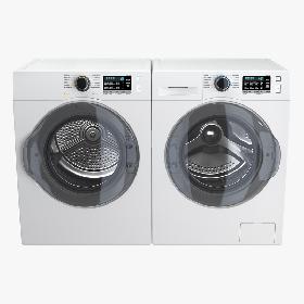 Dryer and Washing Machine Generic White 3D model